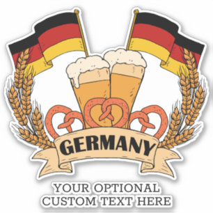 Aangepaste tekst Duitse Beer sticker