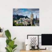 Aangepaste tekst Edinburgh Schotland Poster (Thuiskantoor)