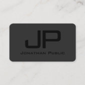 Aangepaste tekst Elegant Modern Eenvoudig Monogram Visitekaartje (Voorkant)