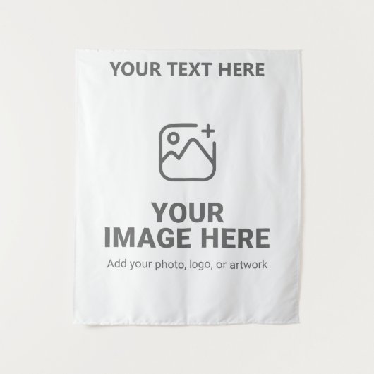 Aangepaste tekst en afbeelding wandkleed (Voorkant)