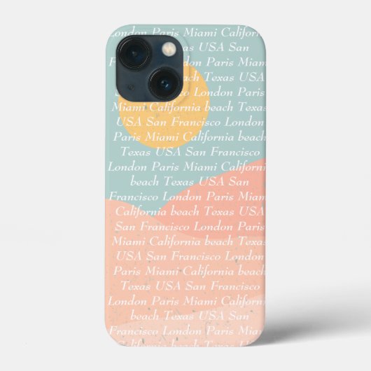 Aangepaste tekst en afbeelding zomerkleuren blauwe Case-Mate iPhone case (Achterkant)