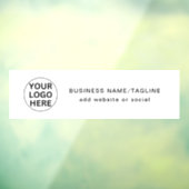 Aangepaste tekst en bedrijfslogo promotioneel wit raamsticker (Vel 3)