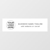 Aangepaste tekst en bedrijfslogo promotioneel wit raamsticker (Vel)