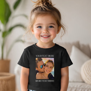 Aangepaste tekst en foto kinder shirts