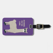 Aangepaste tekst en kleur Cool Llama Bagagelabel (Voorkant horizontaal)