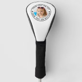 Aangepaste tekst en kleur gepersonaliseerde foto golfheadcover (Voorkant)