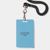 Aangepaste tekst en kleur honkbal badge (Achterkant met lanyard)