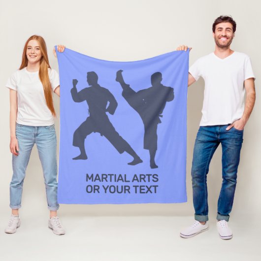 Aangepaste tekst en kleur martial arts fleece deken (In situ)