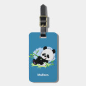 Aangepaste tekst en kleur Panda bagagelabel 2/4 (Voorkant verticaal)