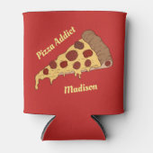 Aangepaste tekst en kleur Pizza Slice Blikjeskoeler (Voorkant)