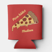 Aangepaste tekst en kleur Pizza Slice Blikjeskoeler (Achterkant)