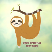 Aangepaste tekst en kleur Schattigee luiheid Raamsticker (Vel 3)