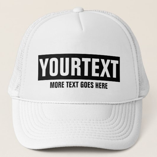 Aangepaste tekst en kleur Sjabloon Vrouwen Mannen Trucker Pet (Voorkant)