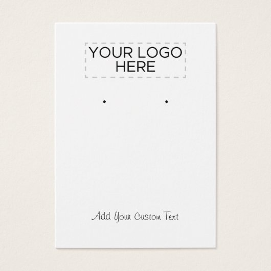 Aangepaste tekst- en Logo-oormerkkaart Visitekaartje (Voorkant)