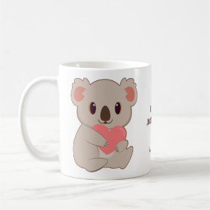Aangepaste tekst- en naamliefde Koala-mokken Koffiemok