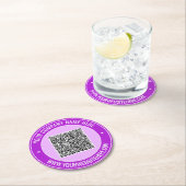 Aangepaste tekst en QR Code Paper Onderzetter Sjab (Insitu)