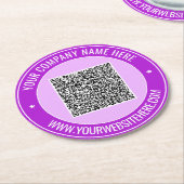 Aangepaste tekst en QR Code Paper Onderzetter Sjab (Gebogen)