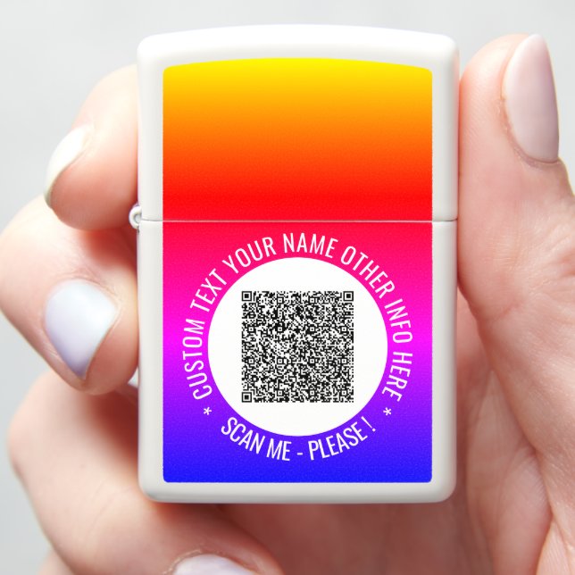 Aangepaste tekst en uw QR-code (In Hand)