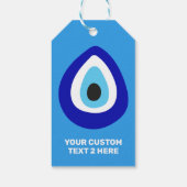 Aangepaste tekst Evil Eye Nazar Amulet Cadeaulabel (Achterkant)
