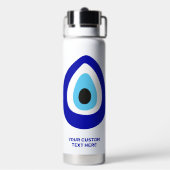 Aangepaste tekst Evil Eye Nazar Amulet Waterfles (Achterkant)