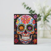 Aangepaste tekst 💀Exquise Día de Muertos Briefkaa Briefkaart (Staand voorkant)