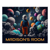 Aangepaste tekst Fantasy Space Kind Perfect Poster (Voorkant)
