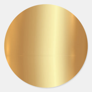 Aangepaste tekst Faux Gold Blank Sjabloon Classic Ronde Sticker