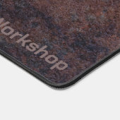 Aangepaste tekst Faux Rusted Metal Bureaumat (Hoek)