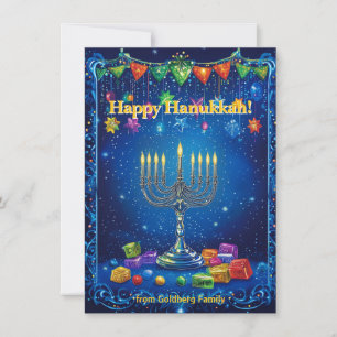 Aangepaste tekst✡️ Feest van Vriendschap Hanukka Feestdagenkaart