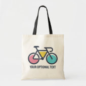 Aangepaste tekst fietsen tote bag (Voorkant)