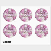 Aangepaste tekst Floral Art Sticker (Vel)