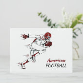 Aangepaste tekst Football Party uitnodiging (Staand voorkant)