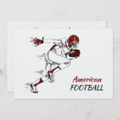 Aangepaste tekst Football Party uitnodiging (Voorkant / Achterkant)