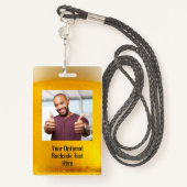 Aangepaste tekst & foto BIER badges (Achterkant met draagriem)