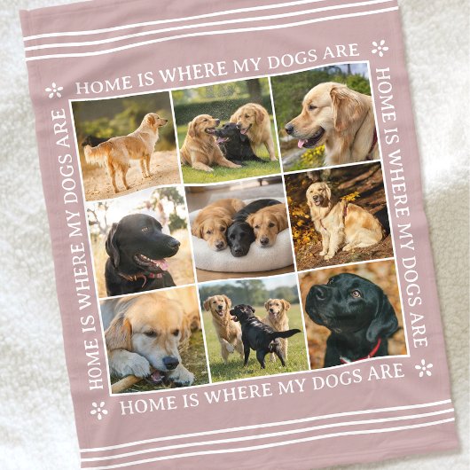 Aangepaste tekst foto collage huisdier hond liefde fleece deken