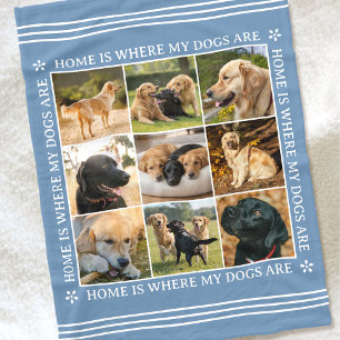 Aangepaste tekst foto collage huisdier hond liefde fleece deken