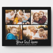 Aangepaste tekst Foto Collage Moderne Familie Keep Fotoplaat (Voorkant)