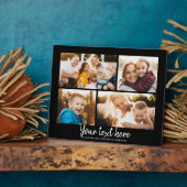 Aangepaste tekst Foto Collage Moderne Familie Keep Fotoplaat (Zijkant)