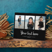 Aangepaste tekst Foto Collage Moderne Familie Keep Fotoplaat (Zijkant)