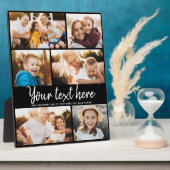 Aangepaste tekst Foto Collage Moderne Familie Keep Fotoplaat (Zijkant)