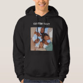 Aangepaste tekst foto hoodie (Voorkant)