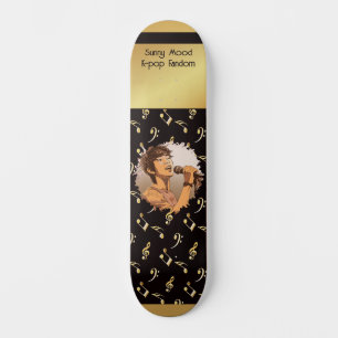 Aangepaste tekst + foto k-pop fan namaakgoud skateboard