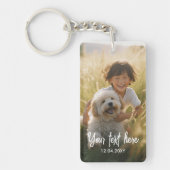 Aangepaste tekst Foto KeepSake Familiefoto Sleutelhanger (Voorkant)