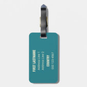 Aangepaste tekst Fox bagagelabel (Achterkant verticaal)