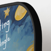 🐕 aangepaste tekst, franse puppy pickleball paddle (Links Detail)