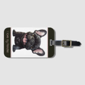 Aangepaste tekst 🐶Frenchie puppy Bagagelabel (Voorkant (horizontaal))