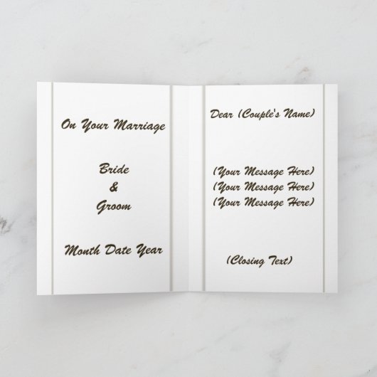 Aangepaste tekst Gefeliciteerd Kaart (Binnen)