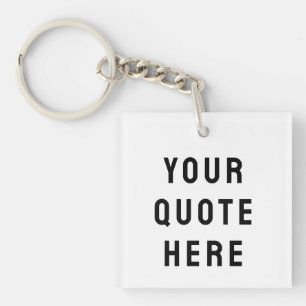 Aangepaste tekst geschenk hier Gepersonaliseerde t Sleutelhanger