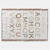 Aangepaste tekst geschilderd alfabet kinderkamer deken (Voorkant)