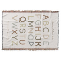 Aangepaste tekst  geschilderd alfabet kinderkamer